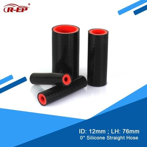 R-EP 0 degree Straight Silicone Hose/Tube12MM Rubber Joiner Tube for Intercooler Cold air intake Pipe tube turbine inlet fastene