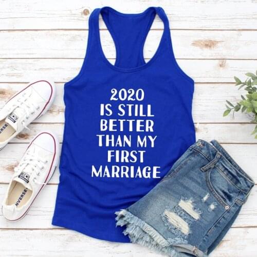 Funny Women Raceback Sarcasm Gym Workout Tops Dropshipping Is Still Better Than My First Marriage Tanks