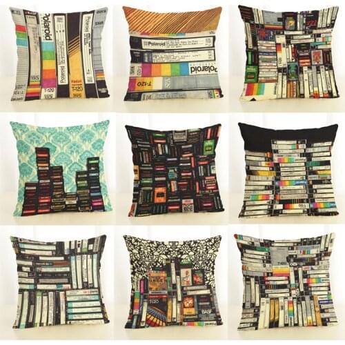 Old Retro Pillowcase Music Cassette Tape Throw Cushions Cover Wedding Decorative Pillow Case Customize Gift for Sofa Pillowcase