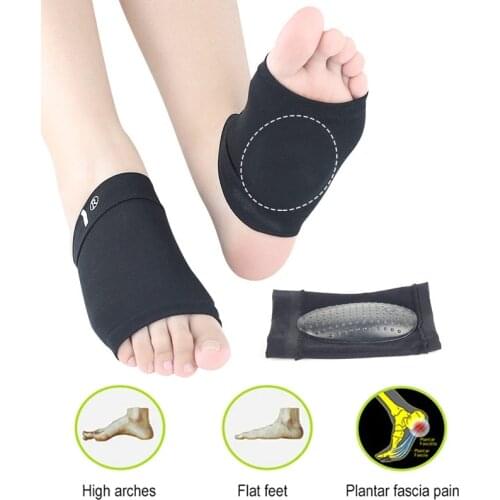 1 Pair Arches Orthotic Arch Support Foot Insole Brace Flat Feet Insoles Relieve Pain Shoes Orthotic Foot Care Pad Silica Gel