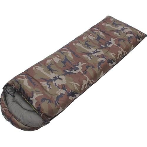 Camping Hiking Mountain Camouflage Sleeping Bag Envelope Type Splicing Portable Outdoor Ultralight Sleeping Bag Compact Portable
