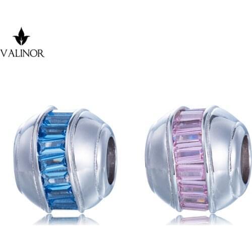 Surrounded by gems 925 Sterling Silver beads charms fit Bracelets Never change color DDBJ007