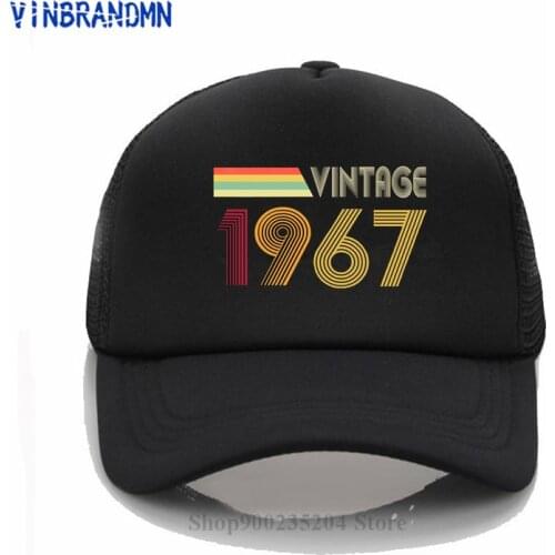 Vinbrandmn Vintage 1967 Baseball cap Father Dad Birthday Gift Hispter hat Retro Born in 1967 sun hat Classic 1967 Birth Year hat