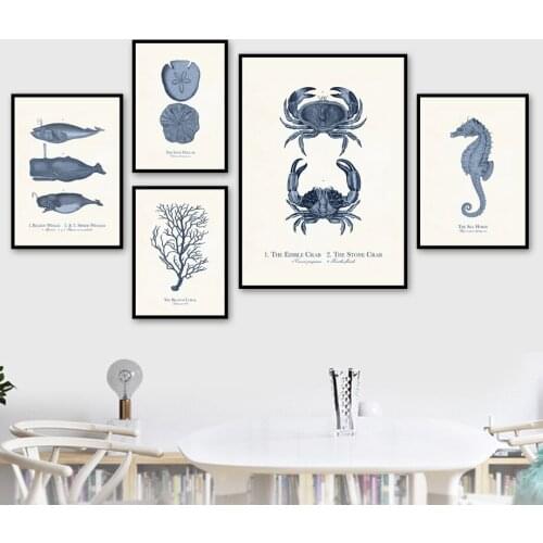 Fossil Fish Turtle Snail Star Tree Vintage Wall Art Canvas Painting Nordic Posters And Print Wall Pictures For Living Room Decor