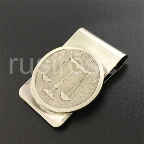 High-grade plating matte silver metal wallet clip custom, personalized business wallet folder