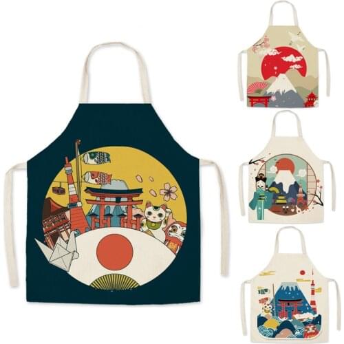 Sun set pattern kitchen apron women Apron for kitchen aprons cooking accessories kitchen accessories aprons for women kids apron