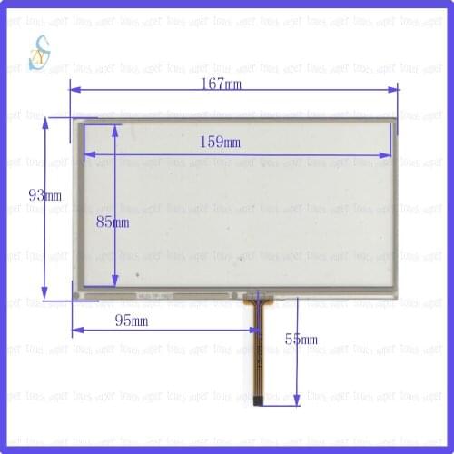 ZhiYuSun 167mm*93mm HLD-TP-1907 7inch Touch Screen glass 4 lines resistive USB touch panel overlay kit 167*93 TOUCH SCREEN