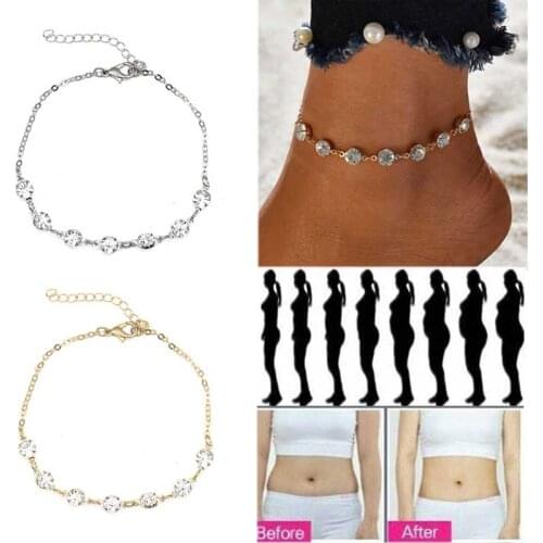 1 PCS Fashion Gold and Silver Weight Loss Magnet Bracelet Magnetic Therapy Ankle Bracelet Weight Loss Products Slimming Health