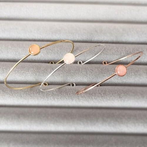 1pc New Arrival Pink Stone Crystal Love Adjustable Bangle Gold Color Bracelet Femme Indian Jewelry Free Shipping