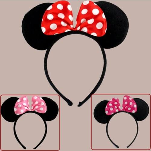 10pcs minnie mouse ears mickey party supplies Ears Accessories Headbands Birthday Decoration Baby Shower Headband Party Supplies