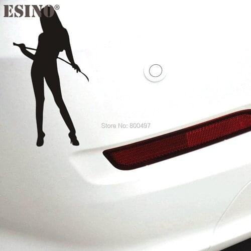 10 x Funny Creative Fashion Car Styling Hot Sexy Lady Girl Temptation with Whip Car Covers Decoration Car Accessories Sticker