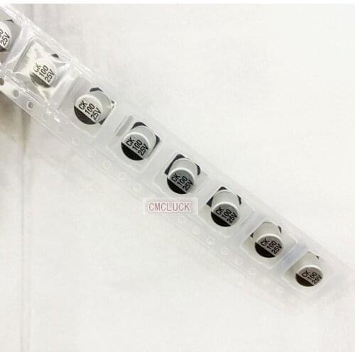 20PCS 100Uf/ 25v/SMD6.3 SMD6.3 X7.7 mm SMD aluminum electrolytic capacitors