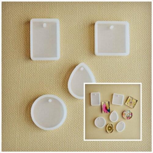 5pieces/set pendant silicone Mold Resin Silicone Mould handmade DIY Jewelry Making epoxy resin molds