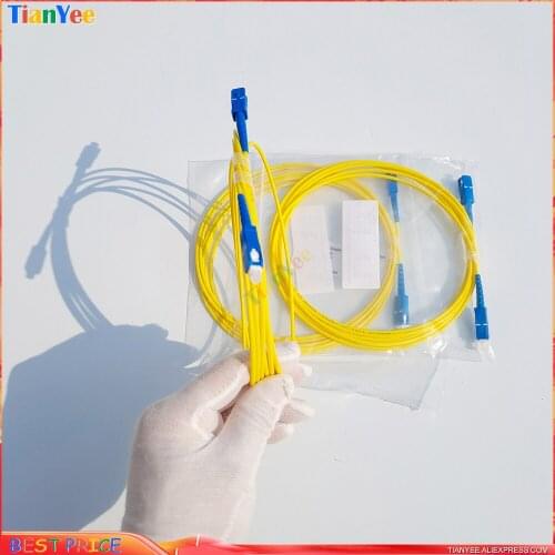 50pcs 1/2/3/5M SC UPC-SC UPC SM Simplex SX 3.0mm 9/125um SC/UPC Fiber Optic Patch Cord