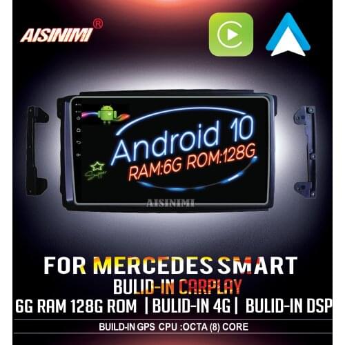 AISINIMI Android 10 Car Dvd Player navigation For Mercedes Benz Smart 2005-2010 Car Audio Gps Multimedia Stereo Monitor