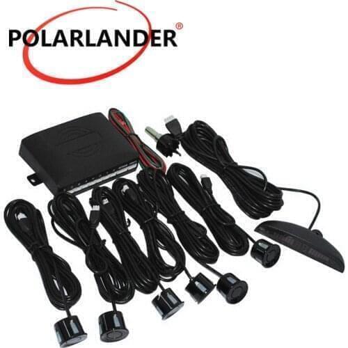 Backlight LED Display Monitor Auto Reverse Back up Radar Detector System Parking Sensor 6 Sensors alarm alert BEBE loud Car LED