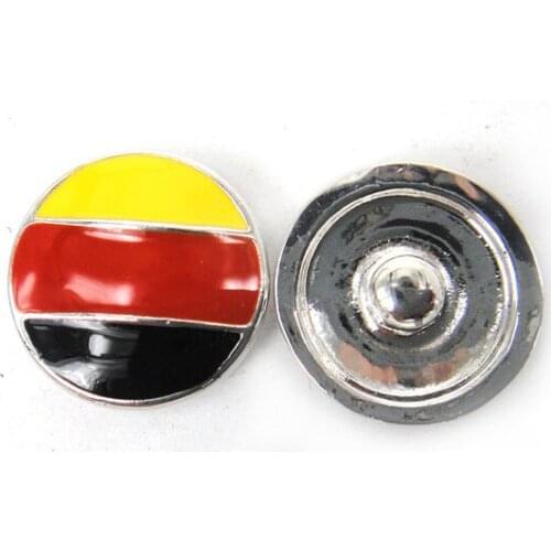 Free shipping fashion DE flag enamel DIY snap button charm