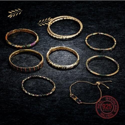 New Light Luxury Women Zircon 925 Silver Bracelet Bracelet Fashion Tribe Monaco Exquisite Jewelry Gift