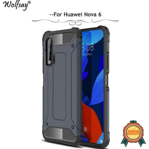 For Huawei Nova 6 Case Shockproof Armor Rubber Hard Back Fitted Phone Case For Huawei Nova 6 Portective Cover For Huawei Nova 6