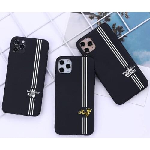 Luxury Romantic King Queen Phone Case for iphone 12 pro max mini 11 pro XS MAX 8 7 6 6S Plus X 5S SE 2020 XR case