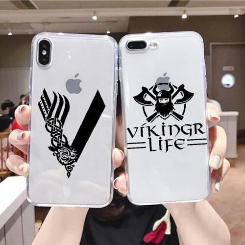 Vikings TV logo Phone Case For iphone 5 5s se 2 6 6s 7 8 12 mini plus X XS XR 11 PRO MAX transparent art shell silicone cover