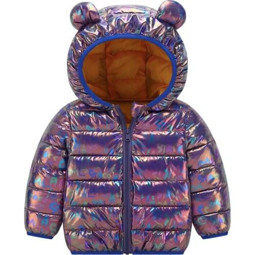 Children Cotton Clothes Autumn Winter Padded Jackets Boys Colorful Bright Face Baby Girls Warm Outerwear Fashion Outing Clothes