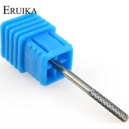 ERUIKA 1pc Tungsten Carbide Nail Drill Bit Milling Cutter for Manicure Electric Drill Machine Accessory Nail Burr Tools