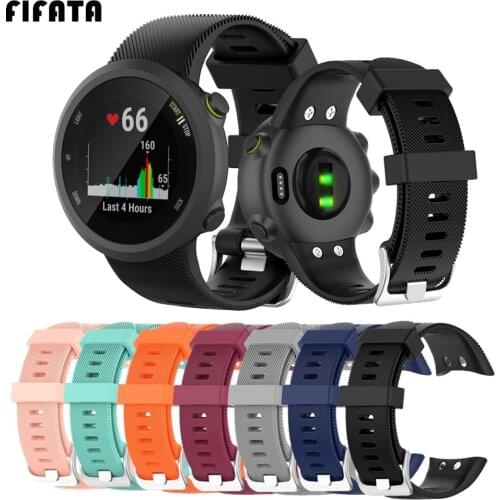 FIFATA Silicone Wrist Strap For Garmin Forerunner45 Sport Smart Watch Band For Forerunner 45s Replacement Bracelet Accessories