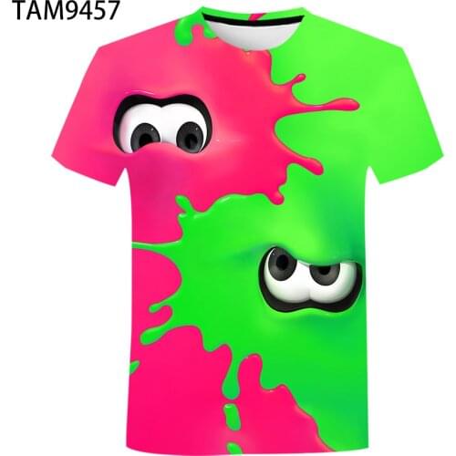 Splatoon Men/Women New Fashion Cool 3D Printed T-Shirts Harajuku Streetwear Summer Children Anime Tops