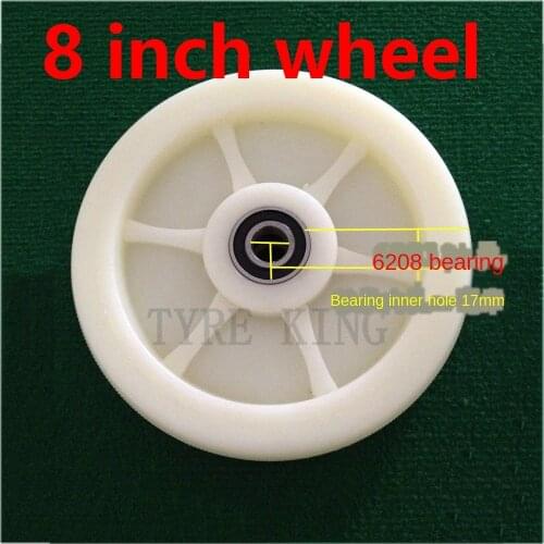 Hot Sale 8 Inch Nylon Wheel 8" Single Wheel with Casing 200mm Flat Car Wheel Trolley Wheel