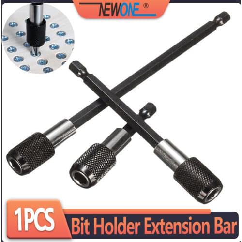 1/4 Inch Hex Shank Quick Release Screwdriver Magnetic Bit Holder with Adjustable Collar Extension Bar 60mm 100mm 150mm Connector