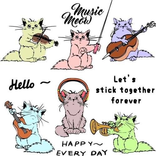 DABOXIBO Band Cat Metal Cutting Dies Clear Stamps Mold For DIY Scrapbooking Cards Making Decorate Crafts 2020 NEW