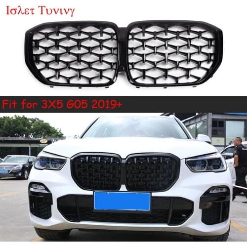 G05 New Diamond Grille for BMW X5 G05 Front Bumper Racing Grills Mesh Kidney Grille 2019 2020