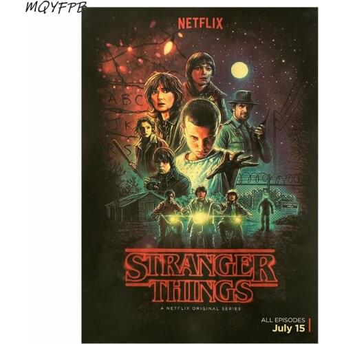 Movie Stranger Things Season 1 Kraft Paper Poster Picture House Decorative Painting 50.5x 35cm