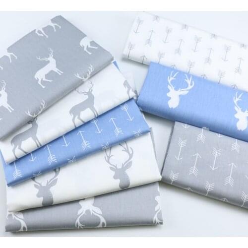GRAY PINK BLUE Christmas elk deer arrow nordic wind cotton fabric for DIY crib cushion tissue pillow patchwork quilting tissus