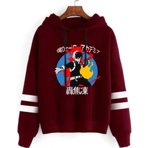Shoto Todoroki Hoodies Men Sweatshirts Casual Hoodie for Men Loose Tops Male