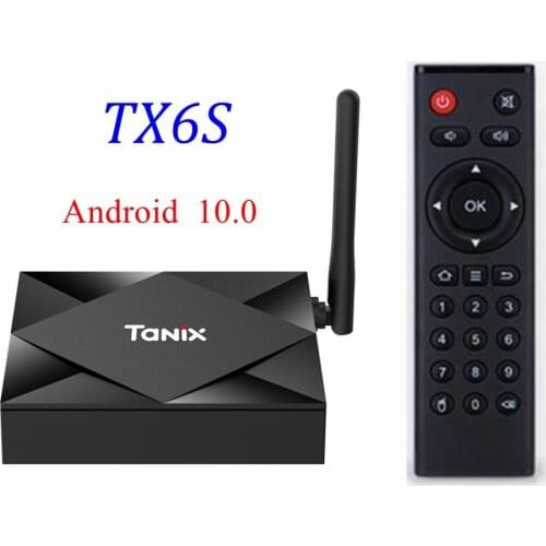 10PCS Android 10.0 Tanix TX6S TV Box Allwinner H616 Quad Core 4G RAM 32GB 64GB 2.4G/5GHz Wifi Bluetooth 6K H.265 Media Player