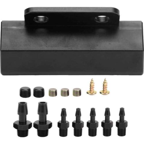 Air duct Air Intake Maniford Universal Vacuum Block Intake Manifold Aluminium Alloy Fuel Gas Wastegate Boost Car