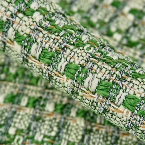 The Green Weaving Tweed Fabric For Coat Telas Por Metro Tissus Au MÈTre Ткань Для Шитья Одежды Sewing By The Yard Tecido African