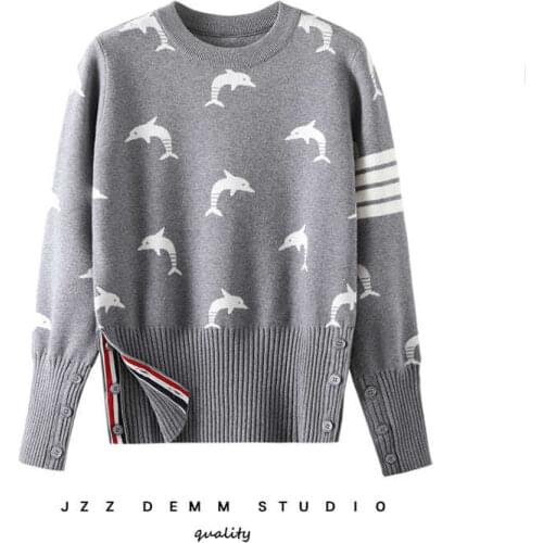 Jacquard Knitted Bottoming Shirt 2021 Autumn and Winter New Internet Hot Sweater Pullover Top for Men and Women Pullover