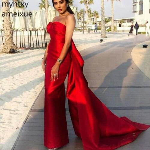 2020 New Arrival Off The Shoulder Red Sexy Evening Dress Cheap Dresses Vestidos De Festa Formal Women Elegant Robe De Soiree