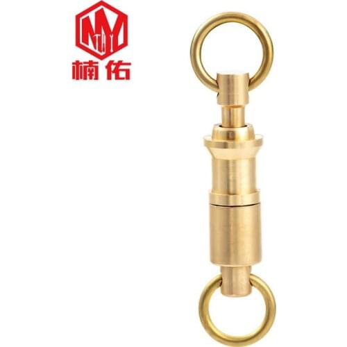 1PC Portable Brass Keychain Quick Release Detachable Removable Kehcian Key Ring Outdoor EDC Tool