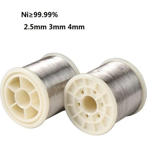 2.5mm 3mm 4mm 99.99% Ni wire Nickel line Ni Co stick Nickel rod heat resistance wire electrode nickel alloy wire