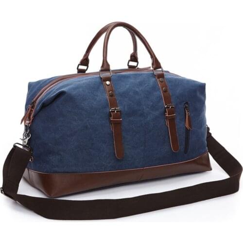 2020 Fashion Casual Large Capacity Men Travel Bags Male Weekend Outdoor Canvas Handbags Vintage High Quality Duffle Bag 20#8