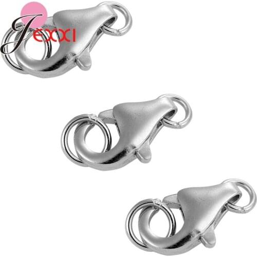 50PCS Lobster Clasp Connecting Part Wide Use Jewelry Original Accessories Silver Handmade DIY Connection