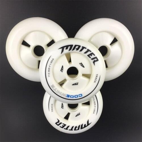 6PCS MATTER Code White Inline Skates Wheels Speed Skating Tyre F1 90mm 100mm 110mm Track Road Marathon Race Ruedas Speed Patines