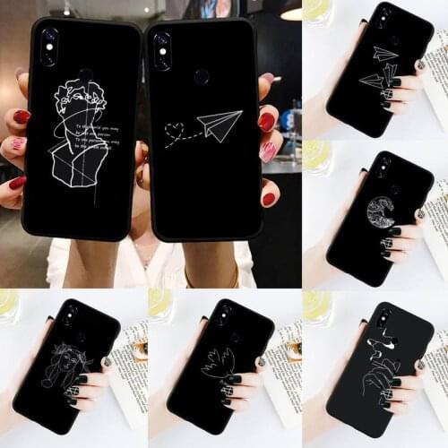 Simple line David hand smoke Phone Case For Xiaomi Redmi Note 4 4x 5 6 7 8 pro S2 PLUS 6A PRO