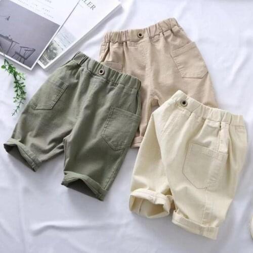 2021 Childrens Cotton Shorts Mens And Womens Cropped Pants Cotton Hemp Shorts Summer Sports Beach Pants Wear Pants Against