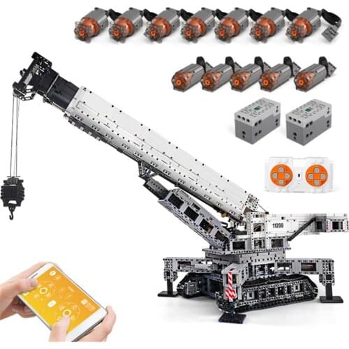 4000 PCS Technical RC Crane Truck Excavator Building Blocks App Program Remote Control Vehicle Bricks Car Kids Toys Boys Gifts