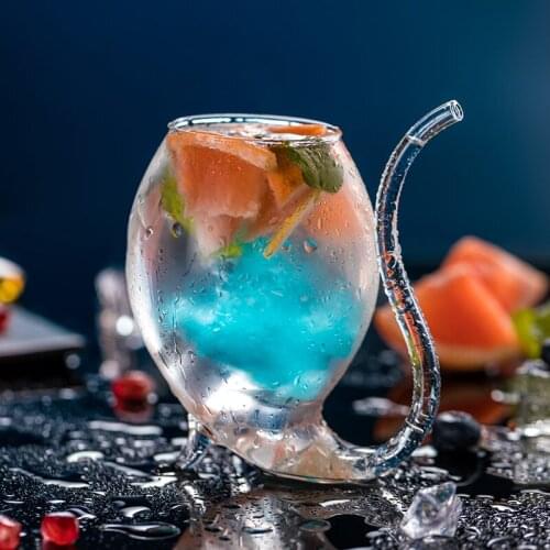 Vampire cup personality creativity with straw mixing glass cocktail fruit juice cup